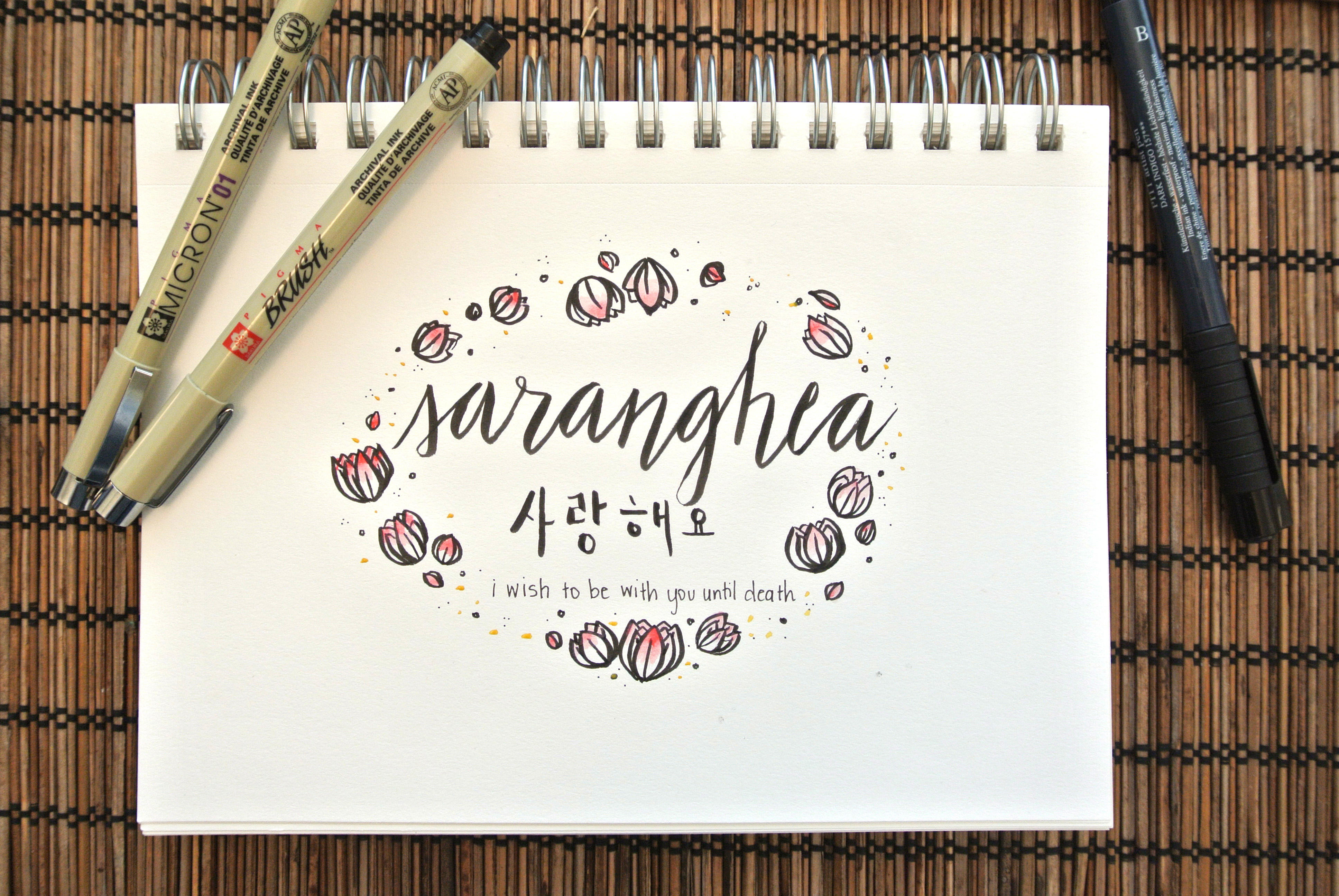 Hand-Written : Saranghae  Welcome.